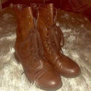 Brown Combat Boots